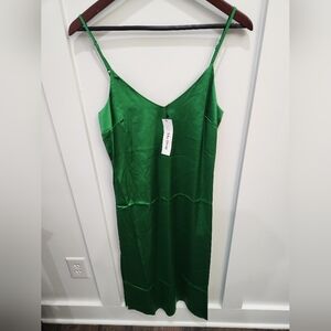 Chic Green Midi Slip Dress
